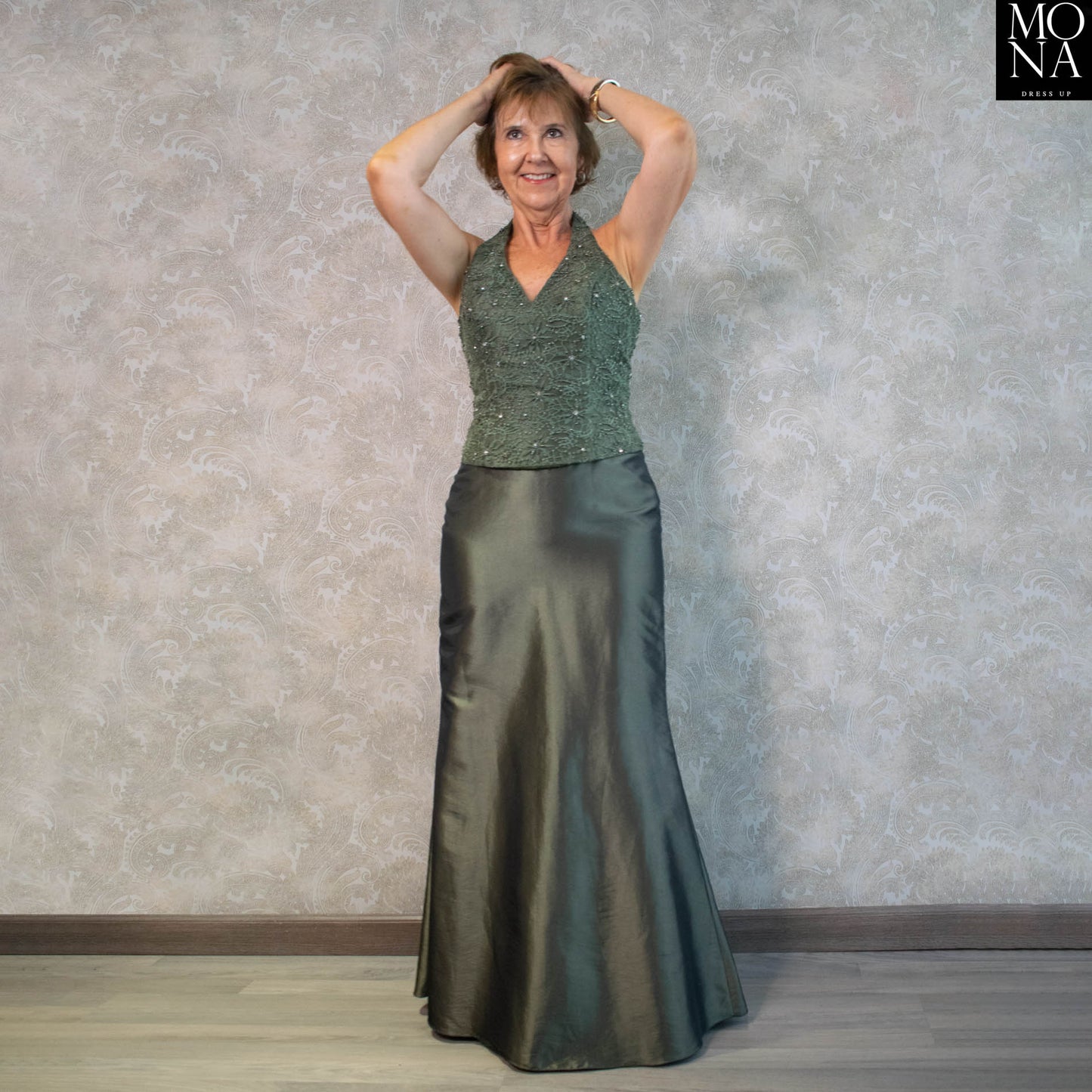 VESTIDO LARGO ALMA VERDE