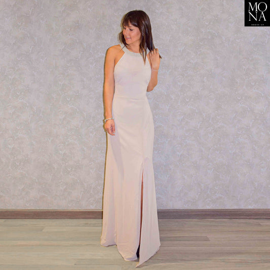 VESTIDO LARGO ZILA BEIGE