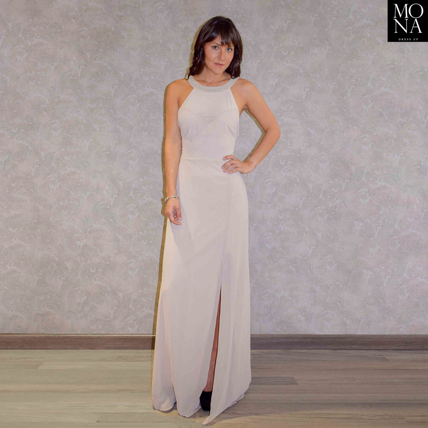 VESTIDO LARGO ZILA BEIGE