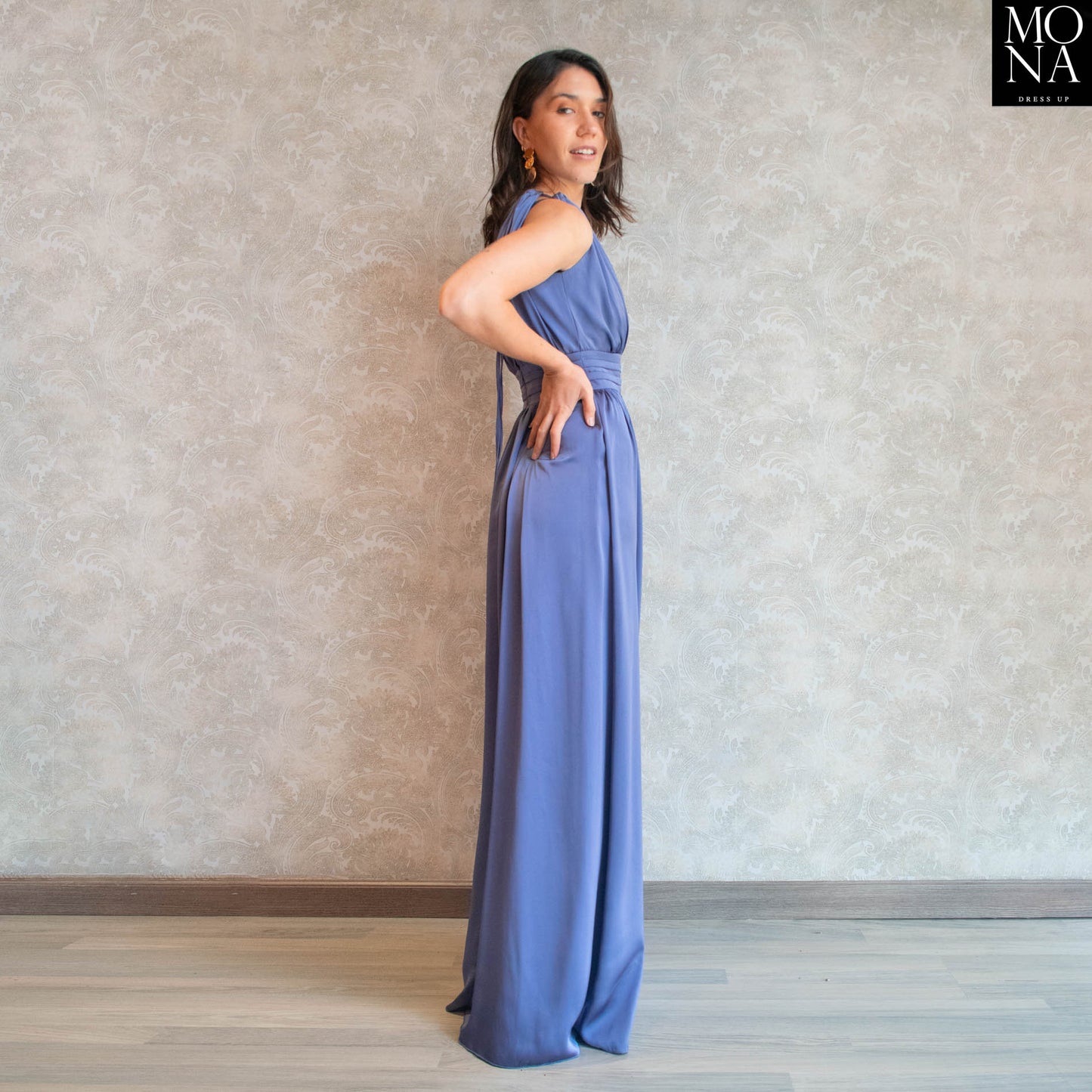 VESTIDO LARGO PALOMA AZUL VELA