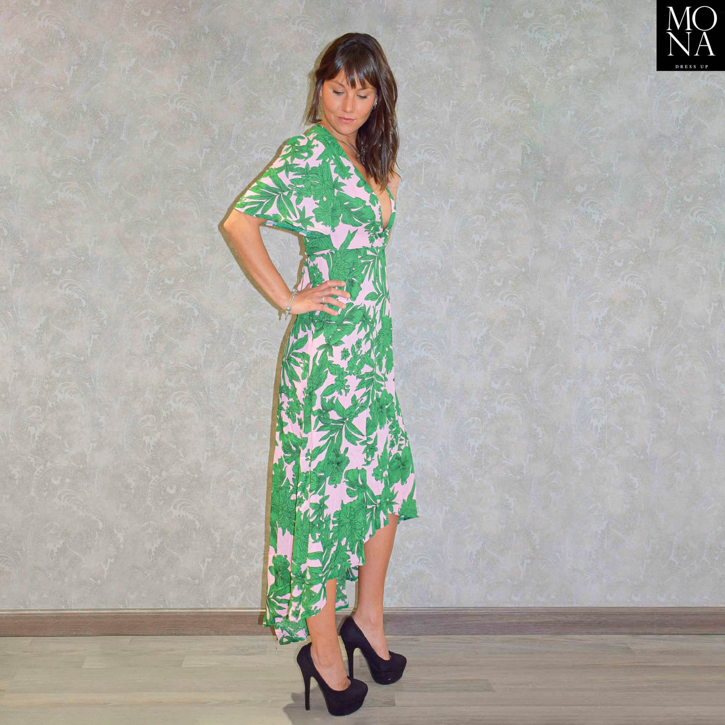 VESTIDO LARGO CARMEN VERDE