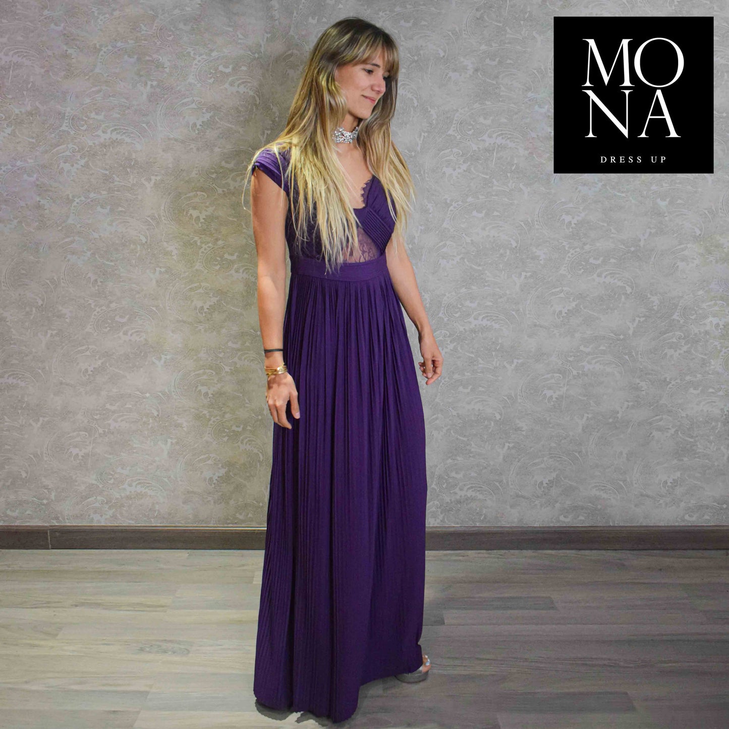 VESTIDO LARGO JULIETA MORADO