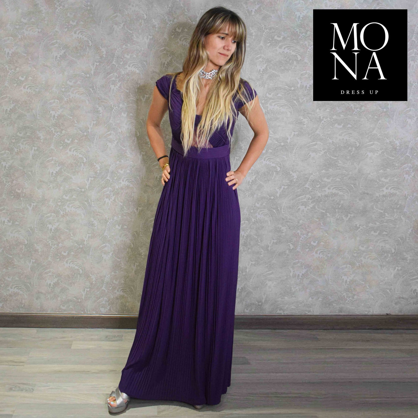 VESTIDO LARGO JULIETA MORADO