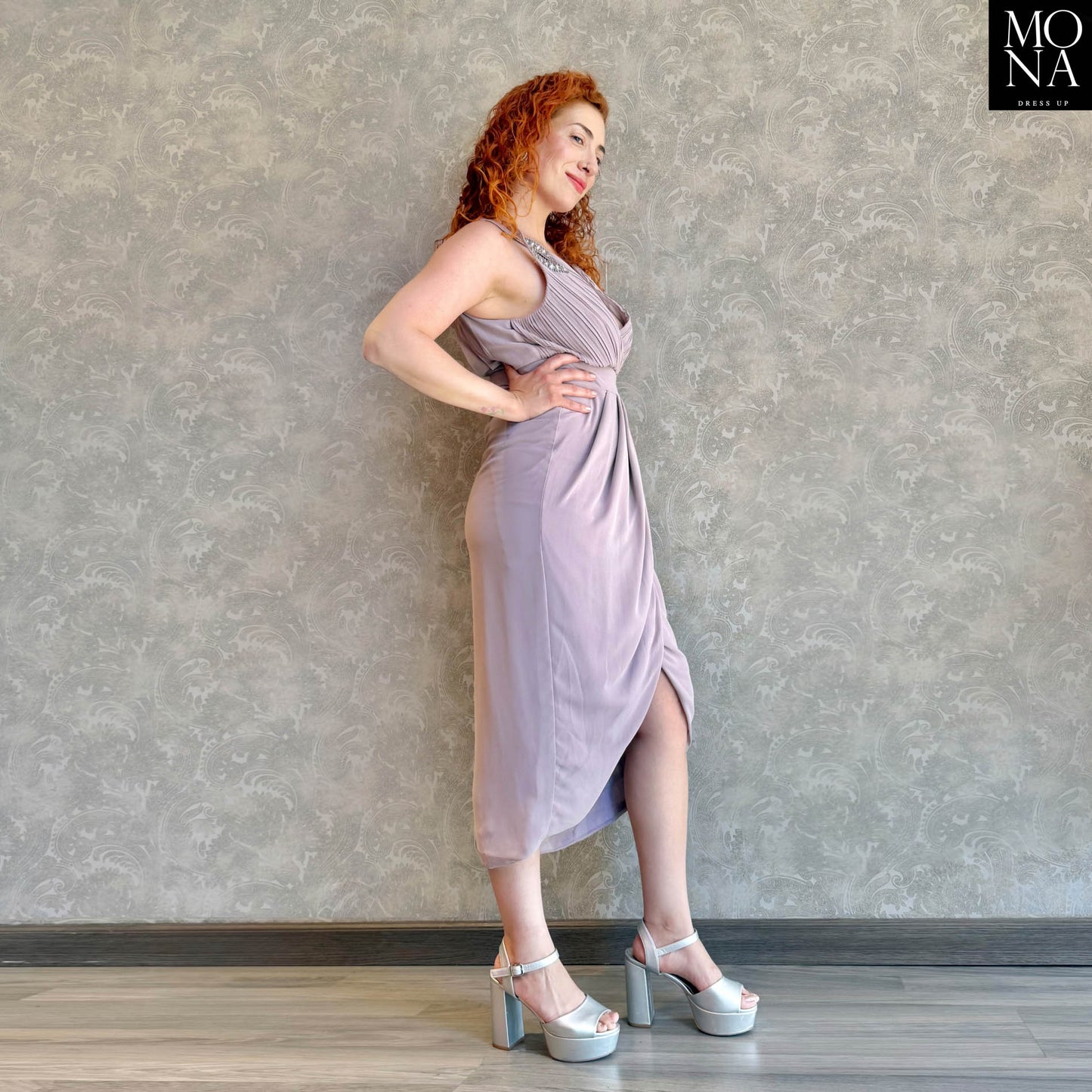 VESTIDO MIDI VERONA LILA