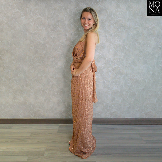 VESTIDO LARGO LETICIA TOSTADO