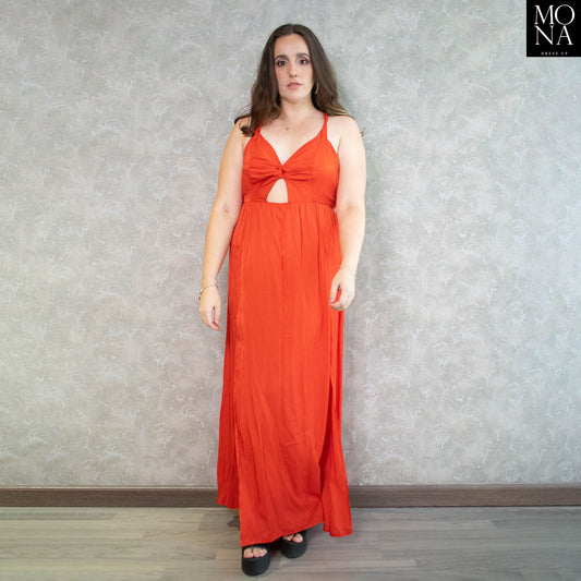 VESTIDO LARGO NATALIA ROJO