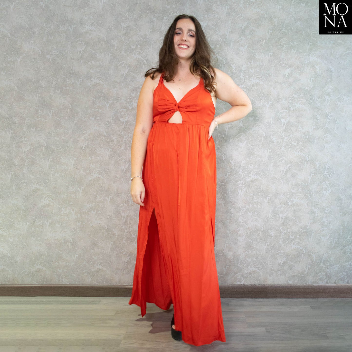 VESTIDO LARGO NATALIA ROJO