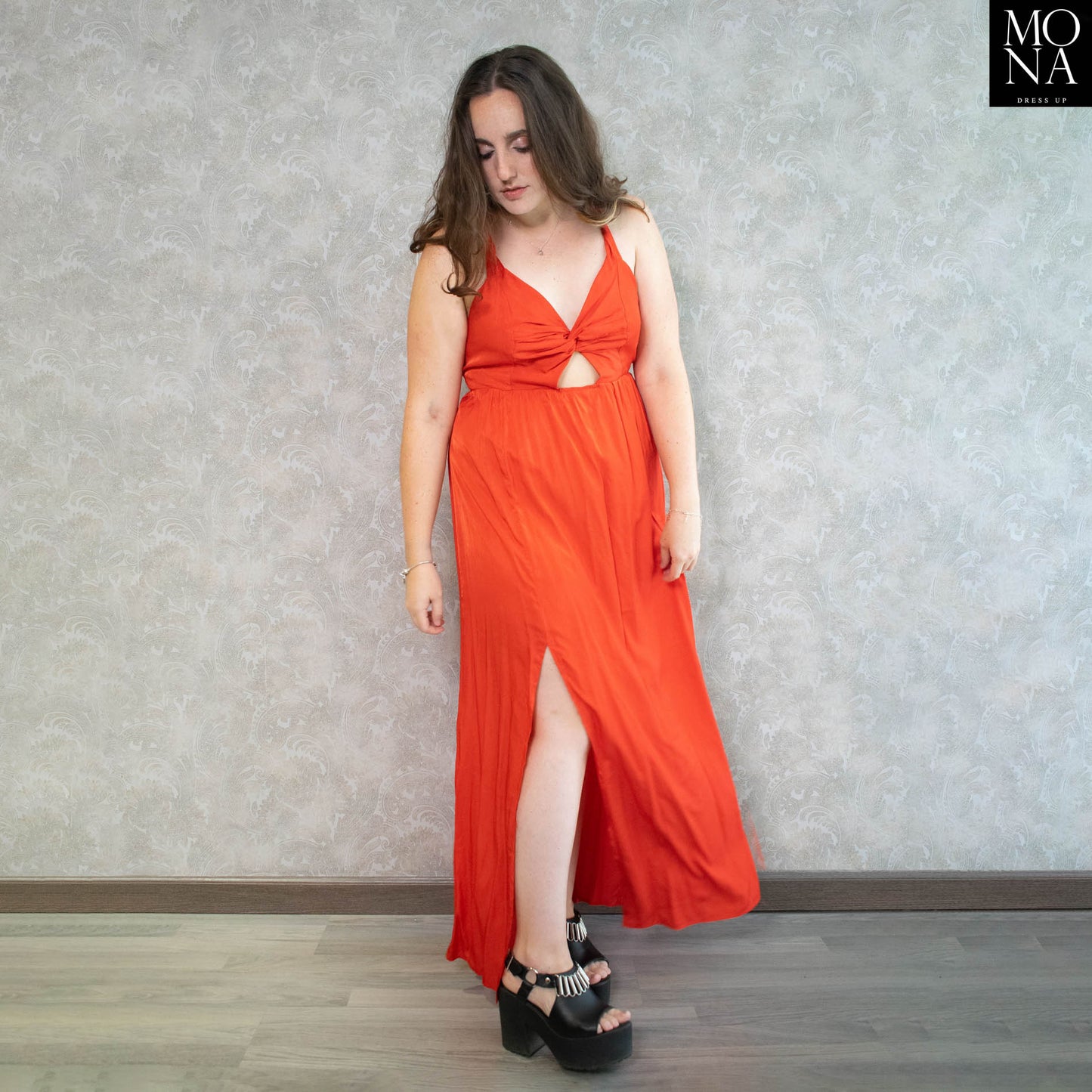 VESTIDO LARGO NATALIA ROJO