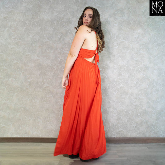 VESTIDO LARGO NATALIA ROJO