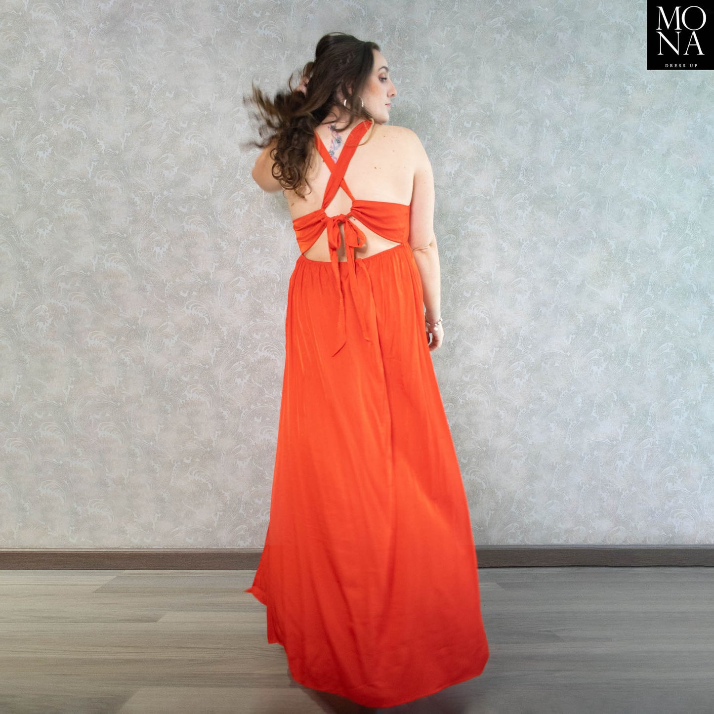 VESTIDO LARGO NATALIA ROJO