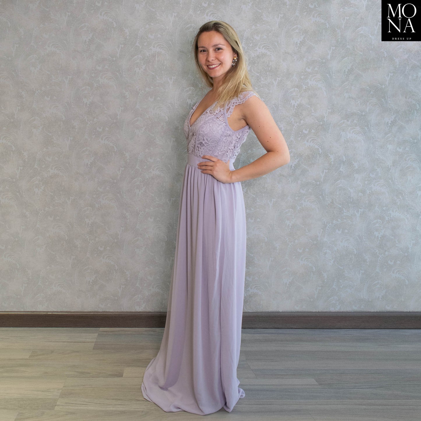 VESTIDO LARGO DONATELLA LILA