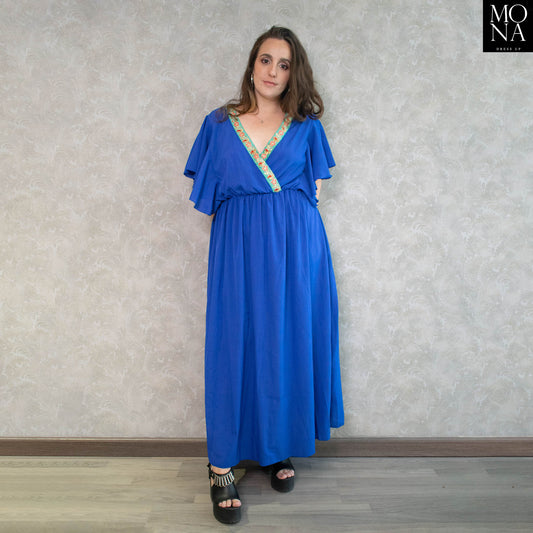 VESTIDO LARGO PAZ AZUL