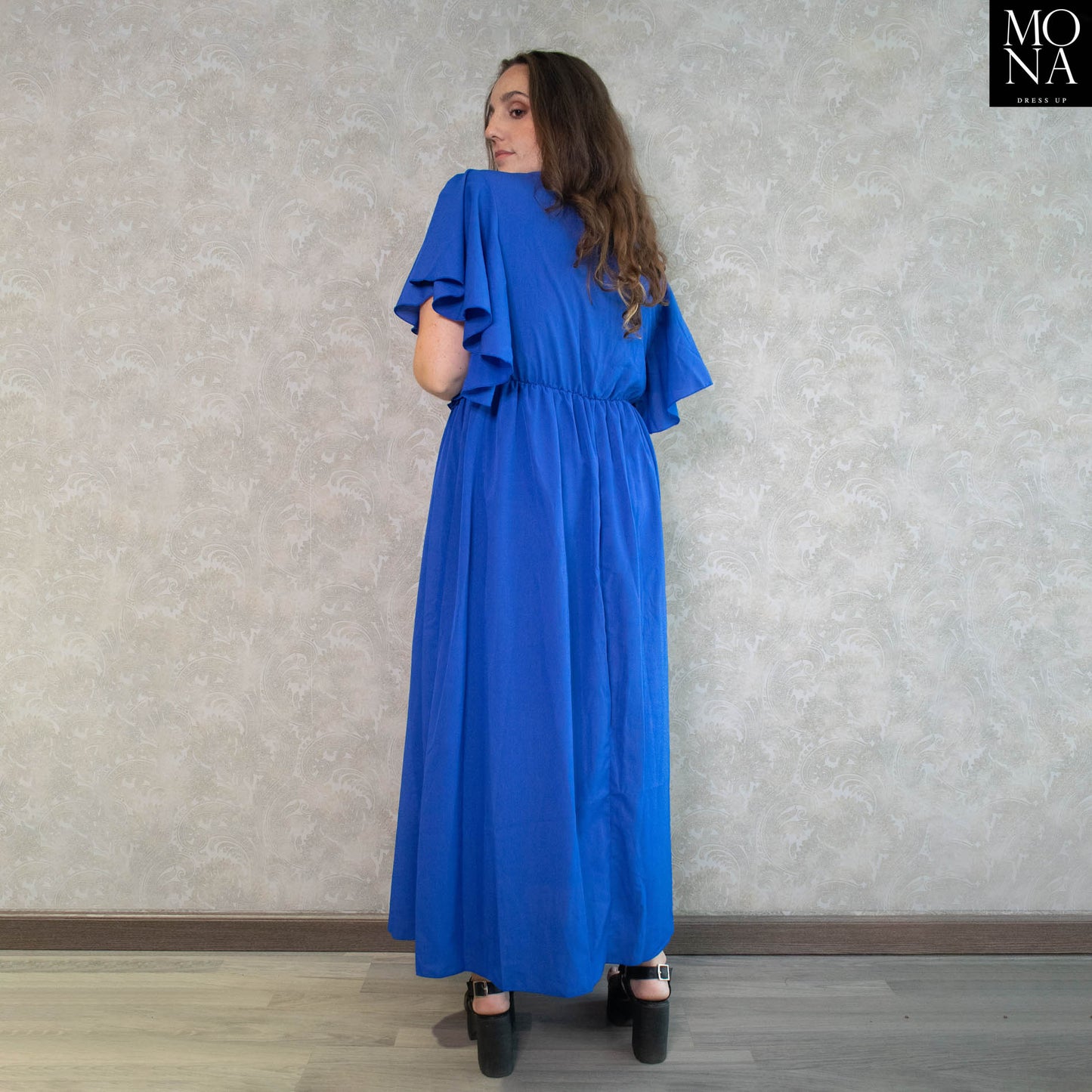 VESTIDO LARGO PAZ AZUL