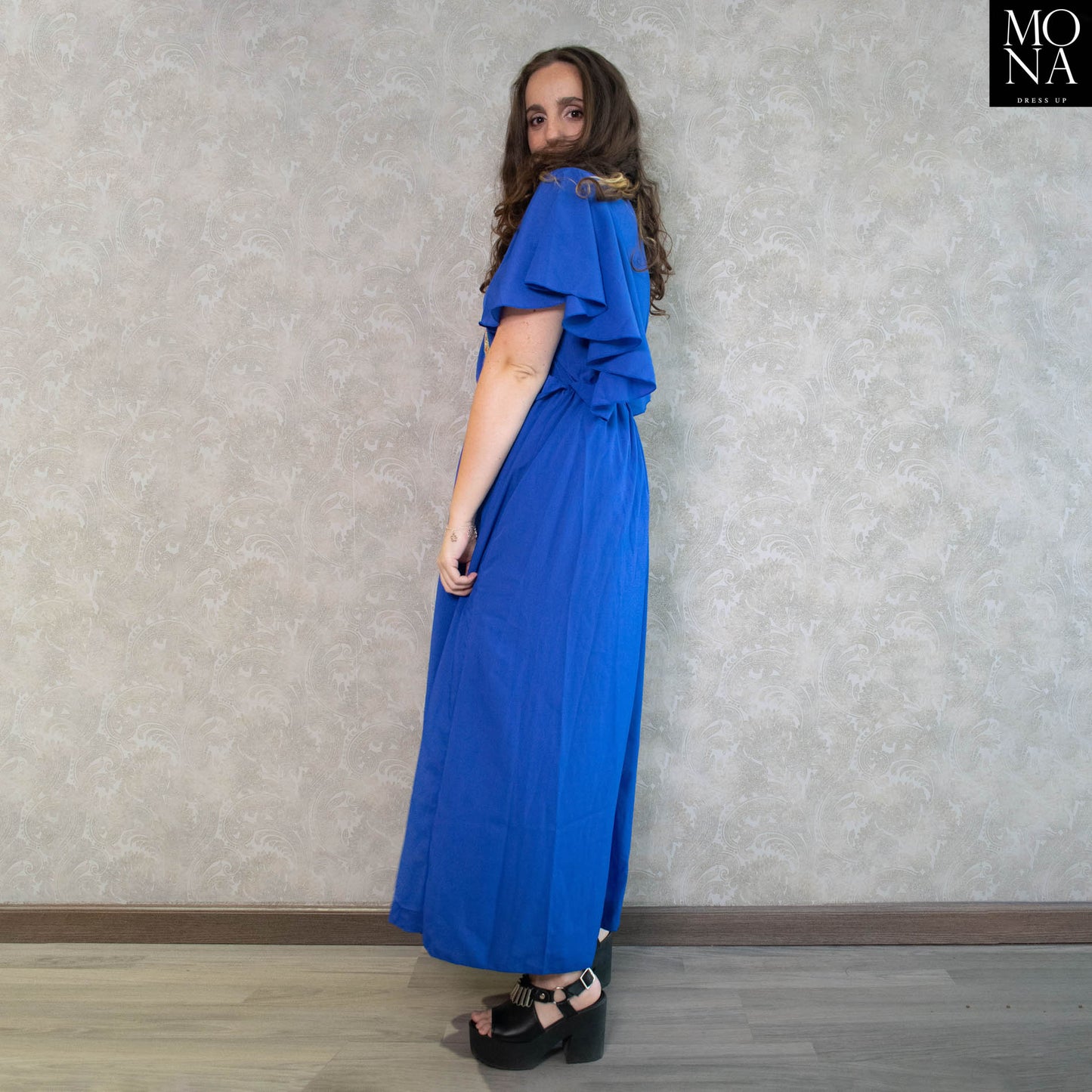 VESTIDO LARGO PAZ AZUL