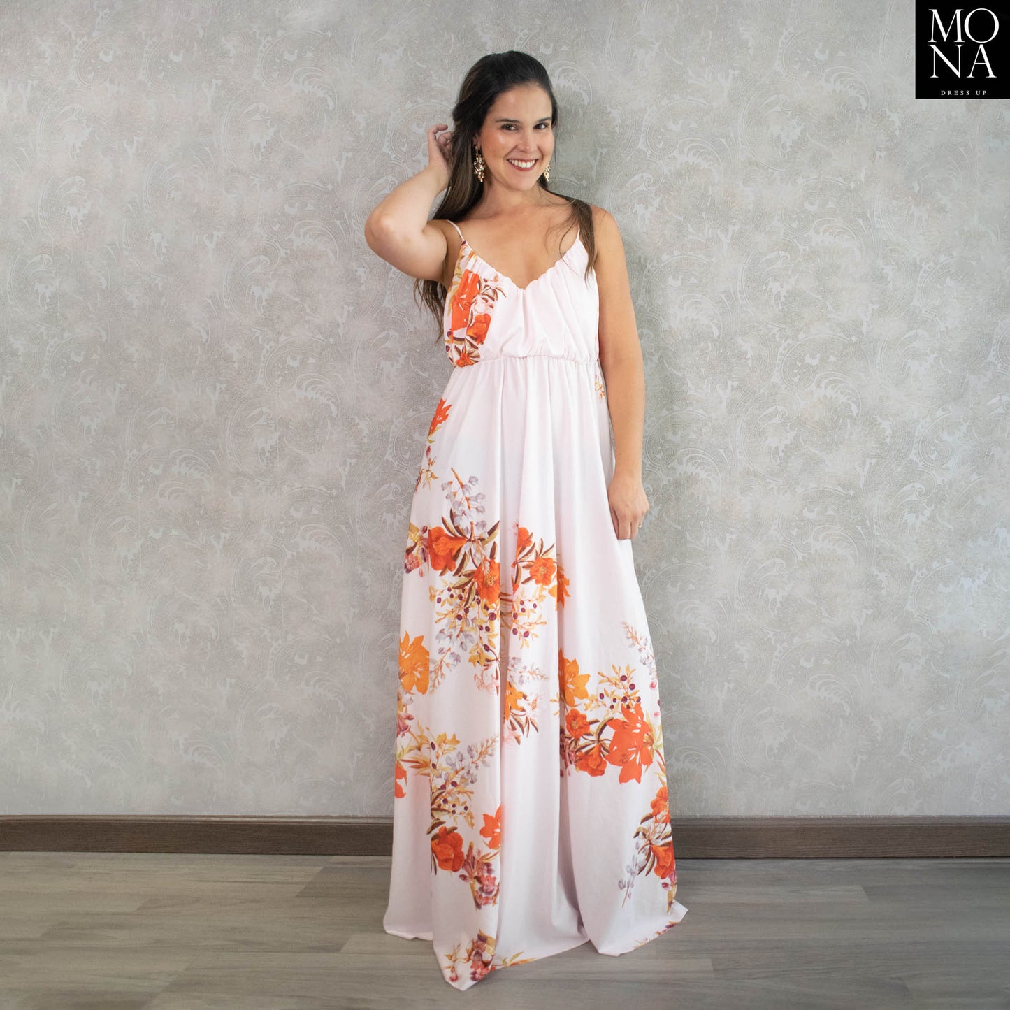 VESTIDO LARGO VALERIA FLORES