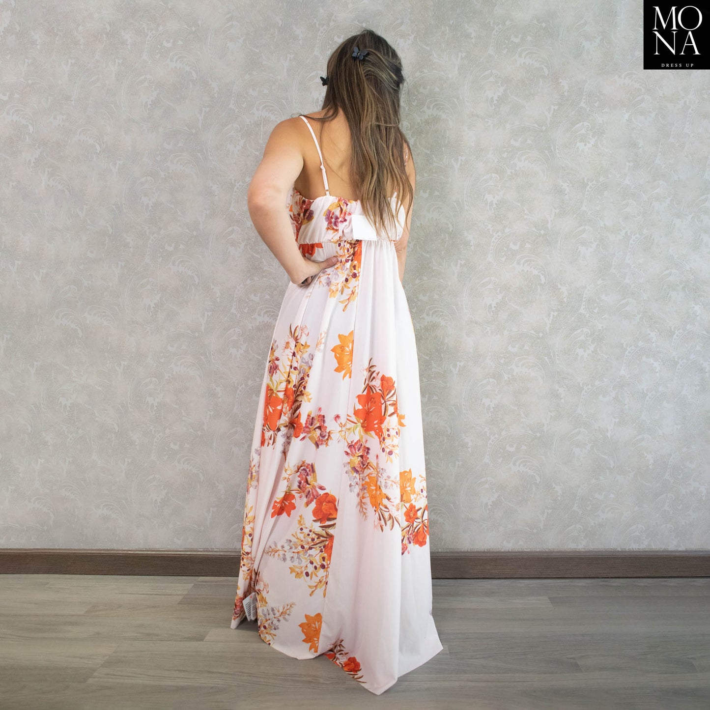 VESTIDO LARGO VALERIA FLORES