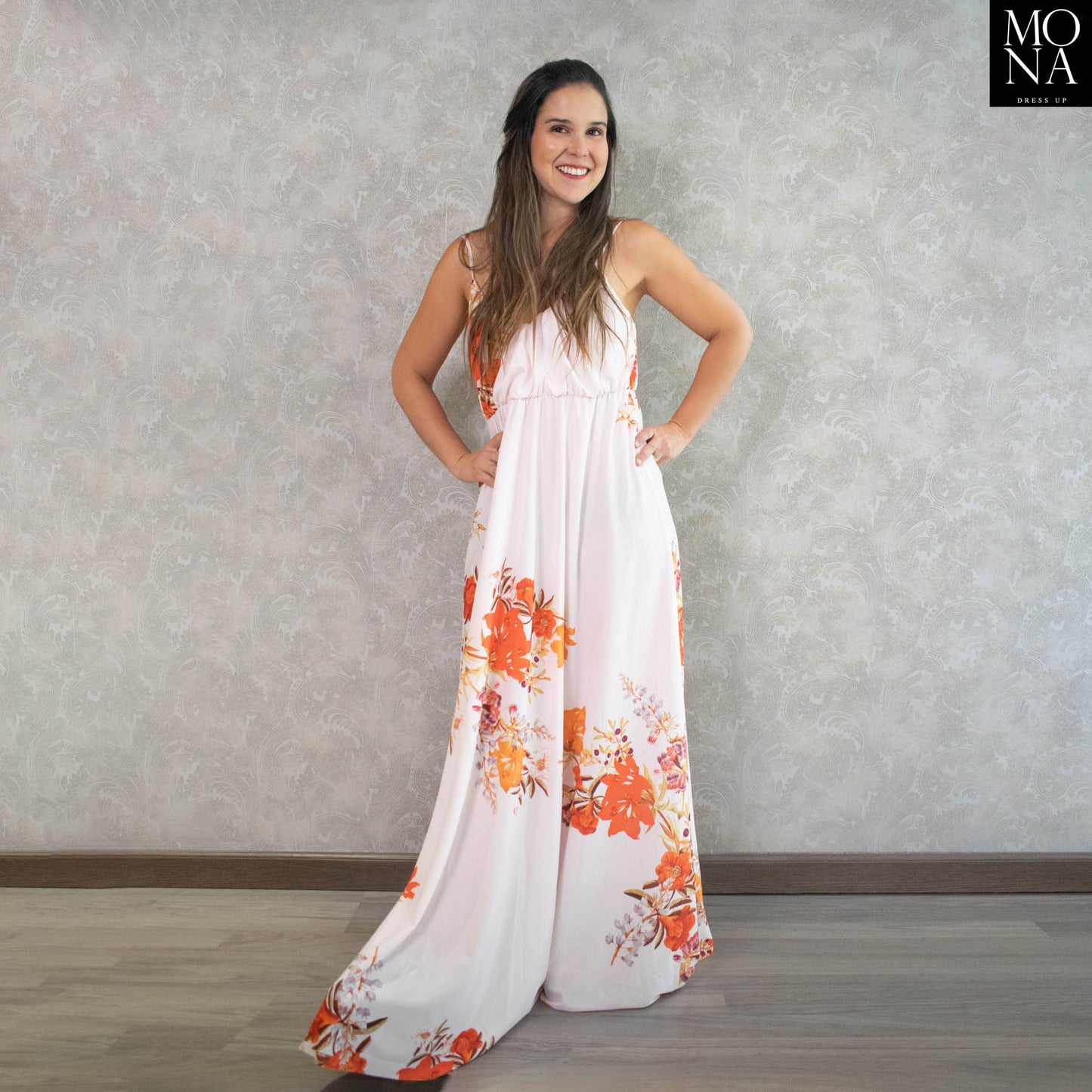 VESTIDO LARGO VALERIA FLORES