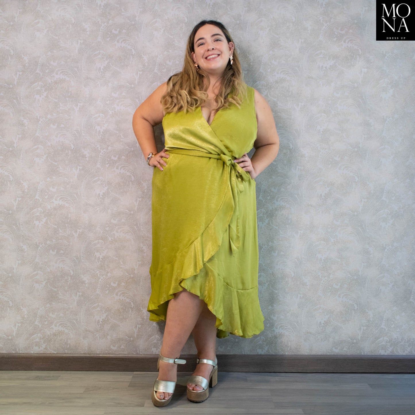 VESTIDO LARGO GRACIA VERDE PISTACHO