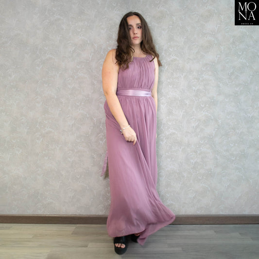 VESTIDO LARGO FLORENCIA MALVA