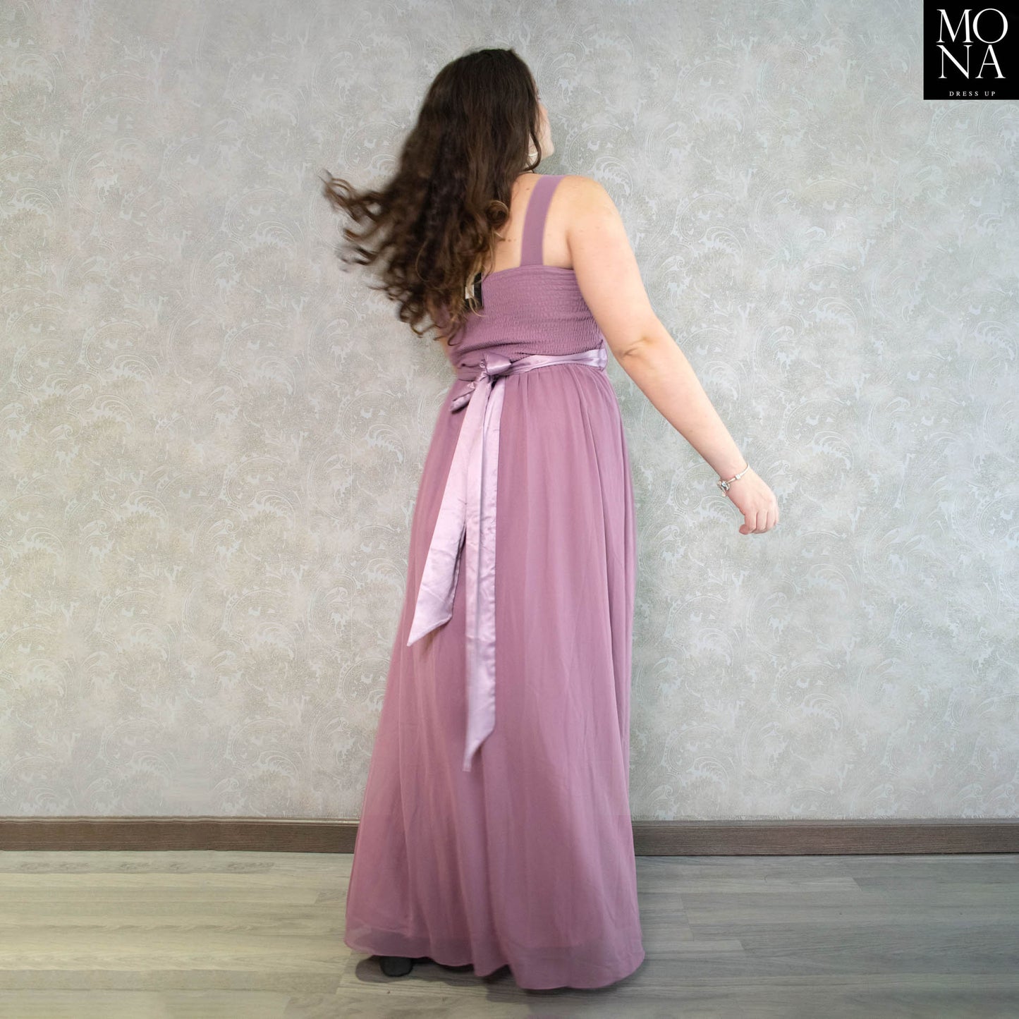 VESTIDO LARGO FLORENCIA MALVA