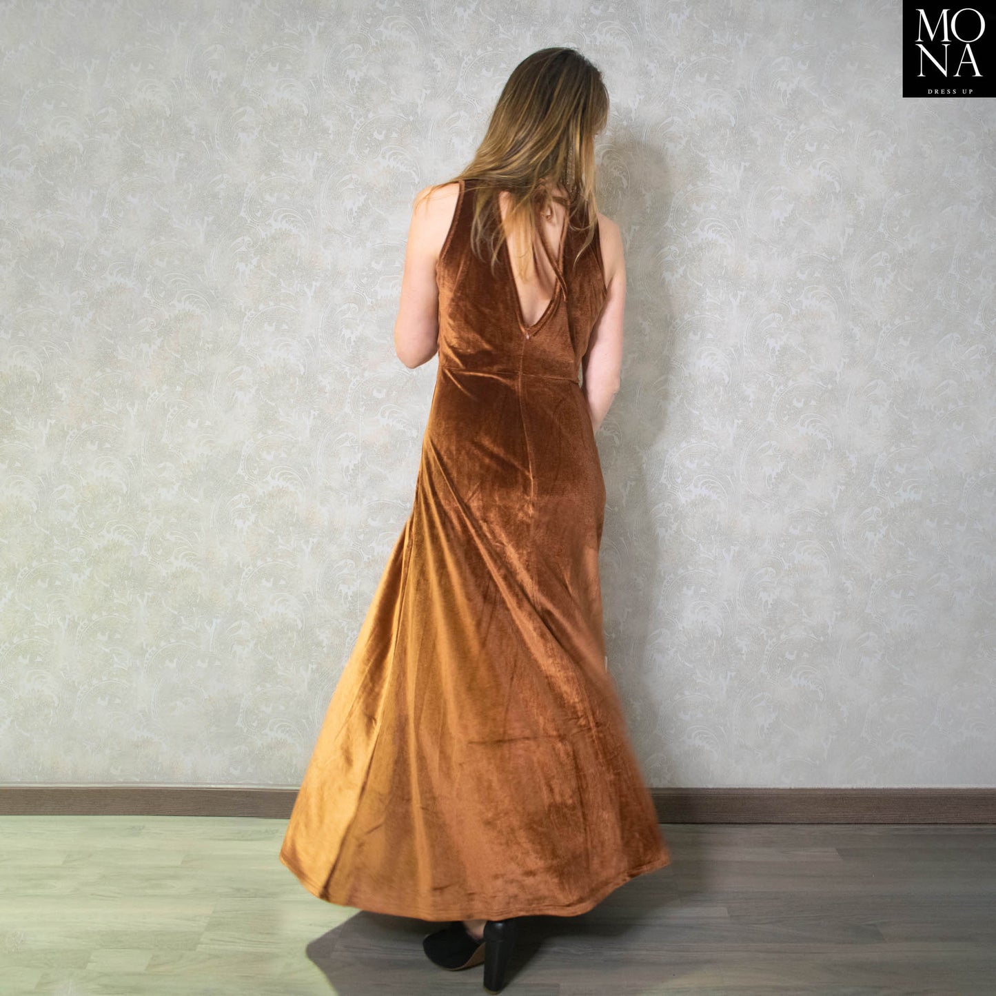 VESTIDO LARGO MATILDE CAFÉ