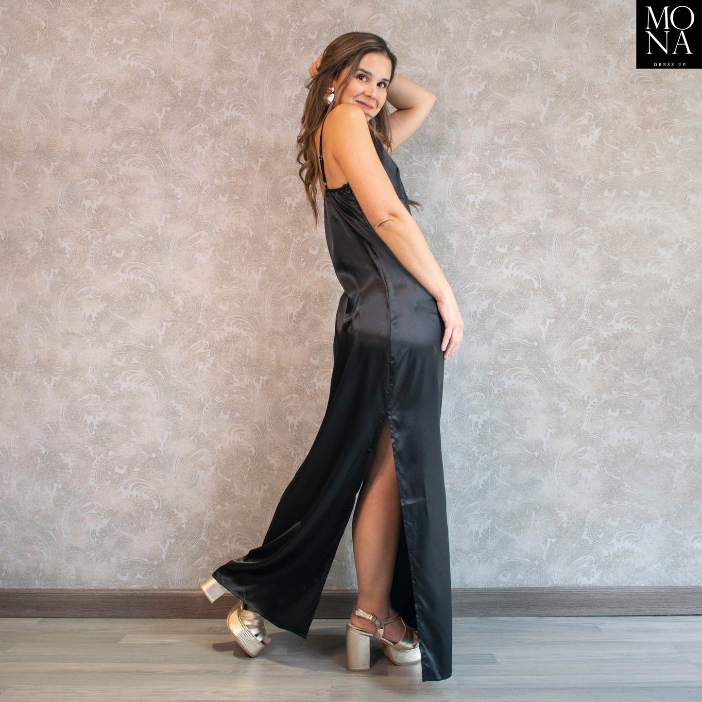 VESTIDO LARGO MARISU NEGRO