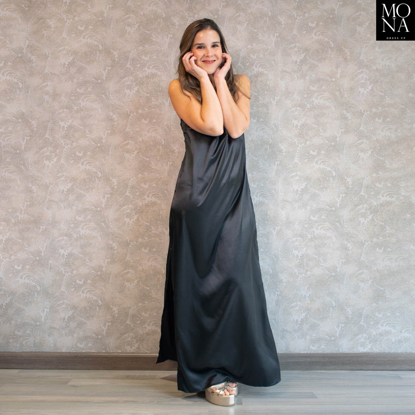 VESTIDO LARGO MARISU NEGRO