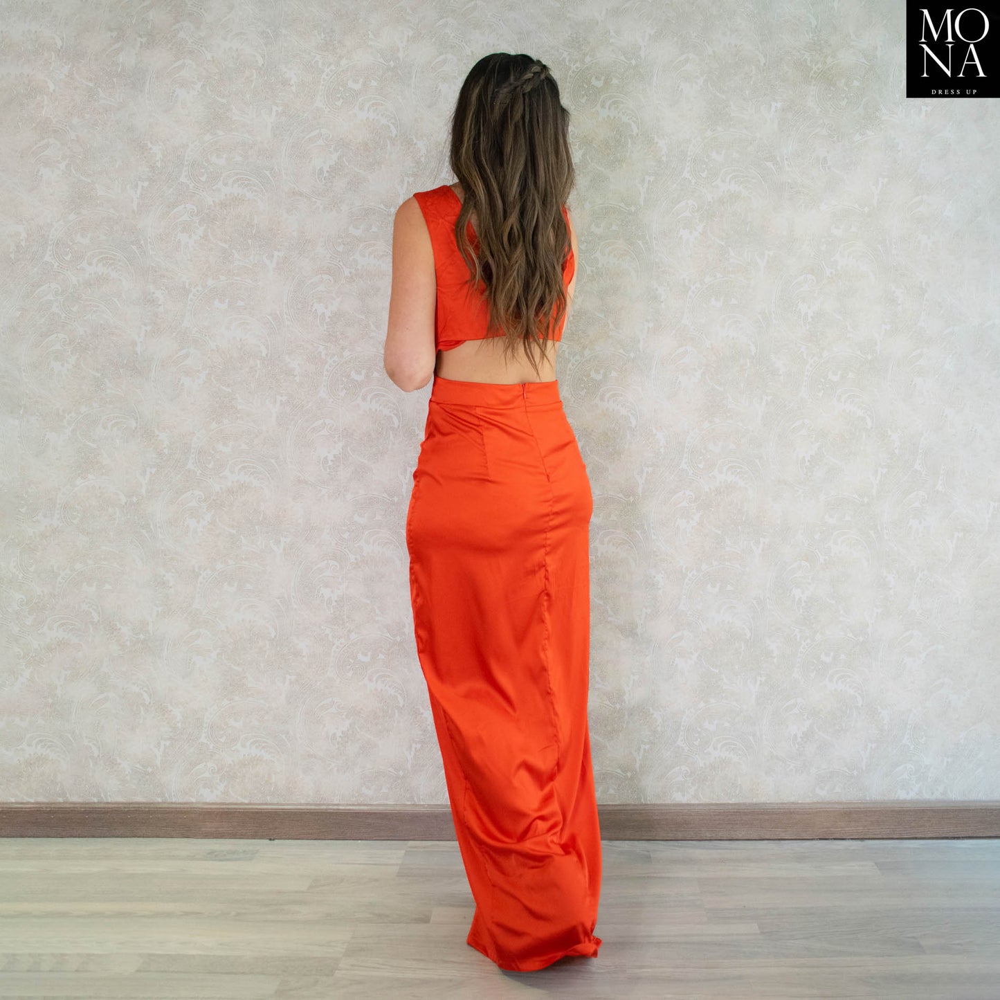 VESTIDO LARGO BADRA ROJO
