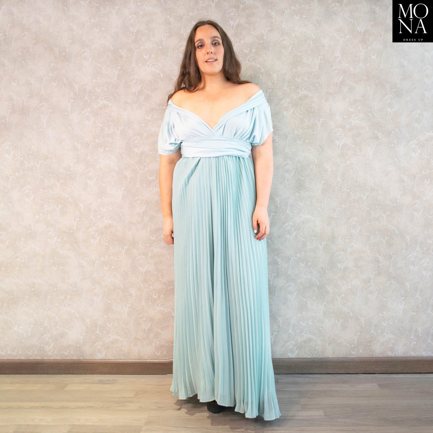 VESTIDO LARGO DALILA CELESTE