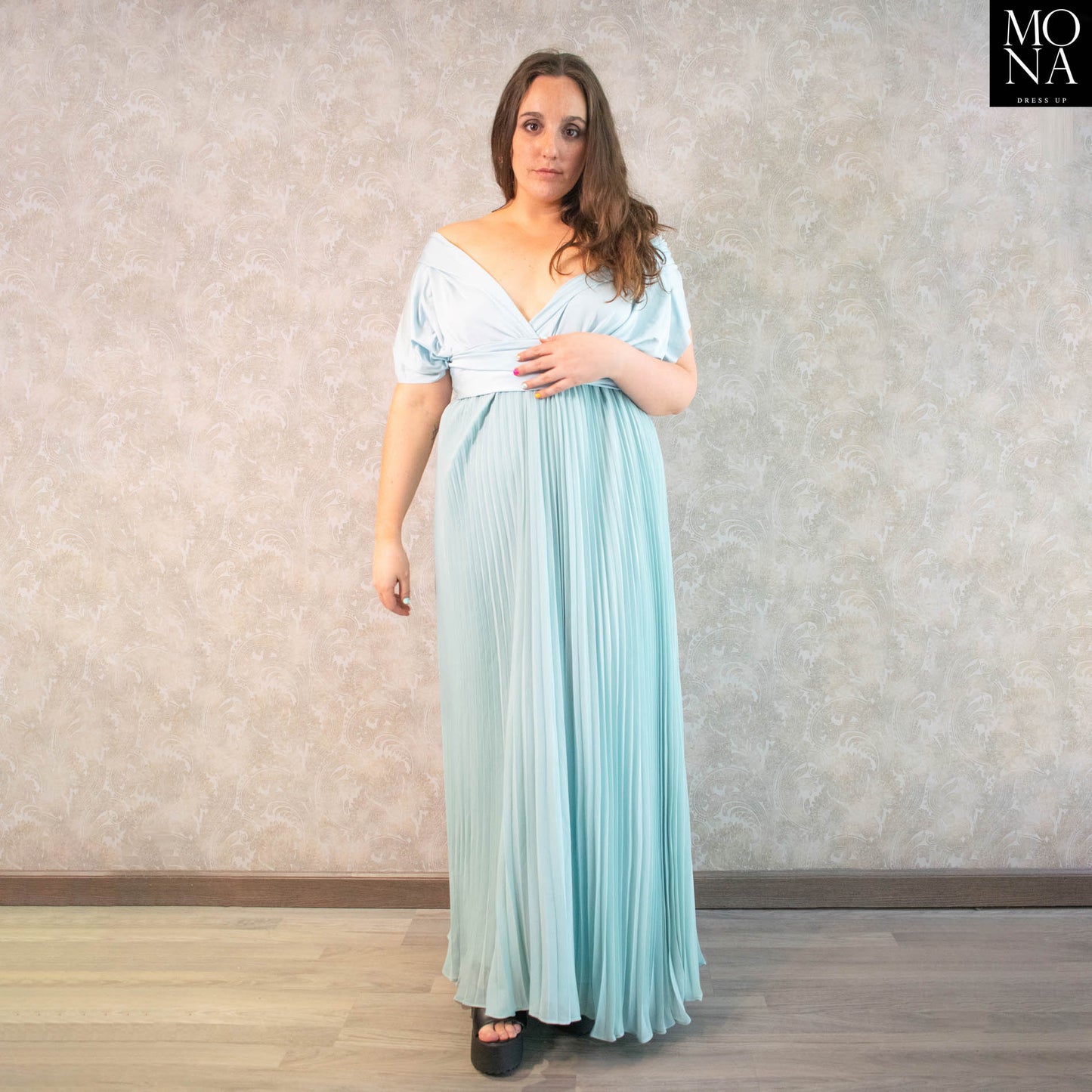 VESTIDO LARGO DALILA CELESTE