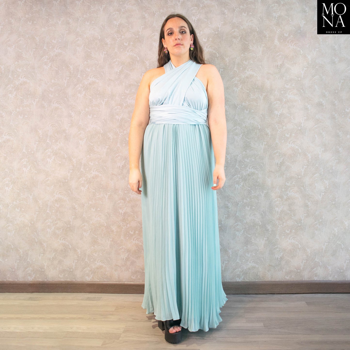 VESTIDO LARGO DALILA CELESTE