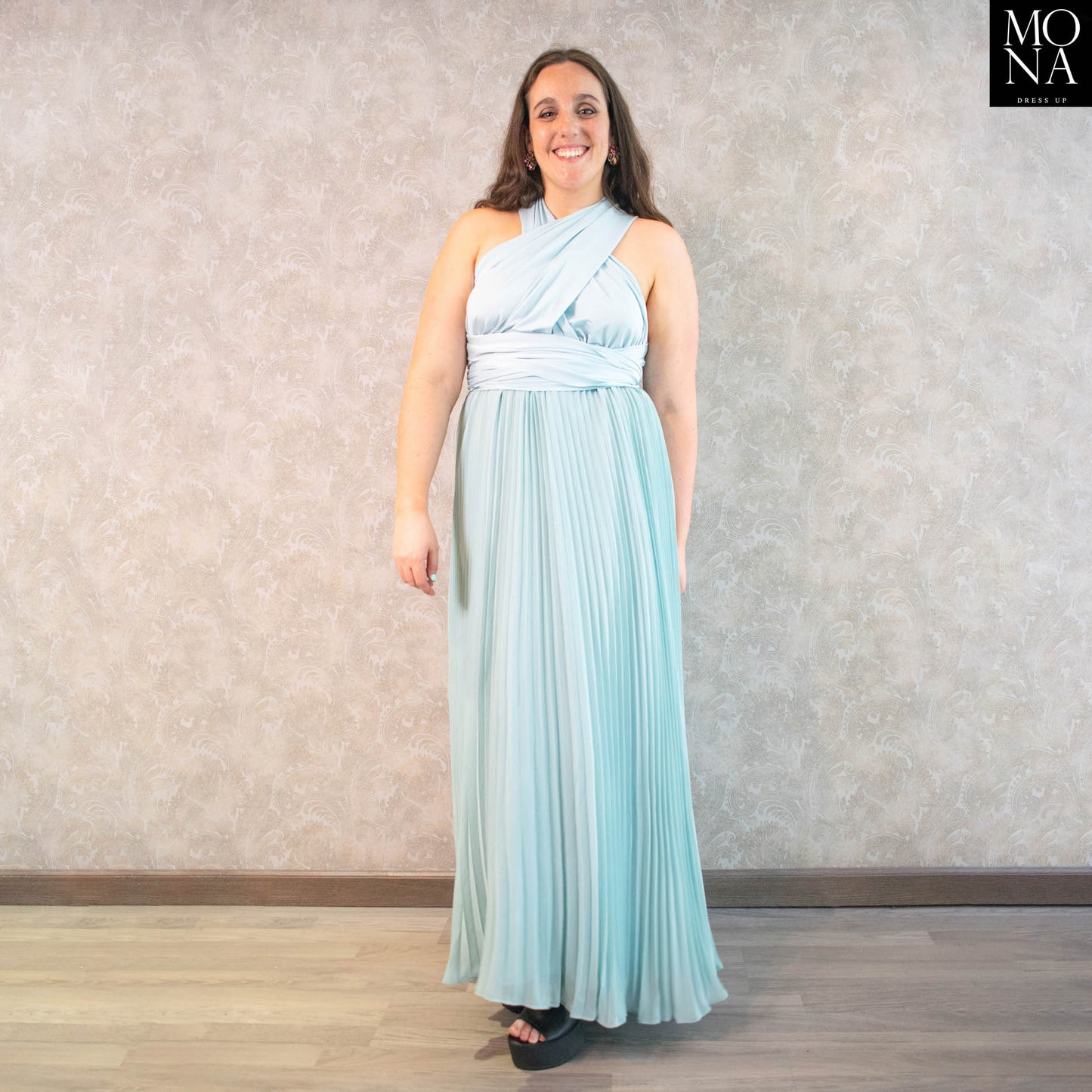 VESTIDO LARGO DALILA CELESTE