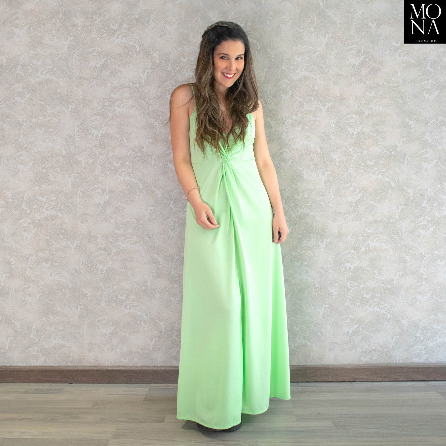 VESTIDO LARGO ALESSIA MENTA