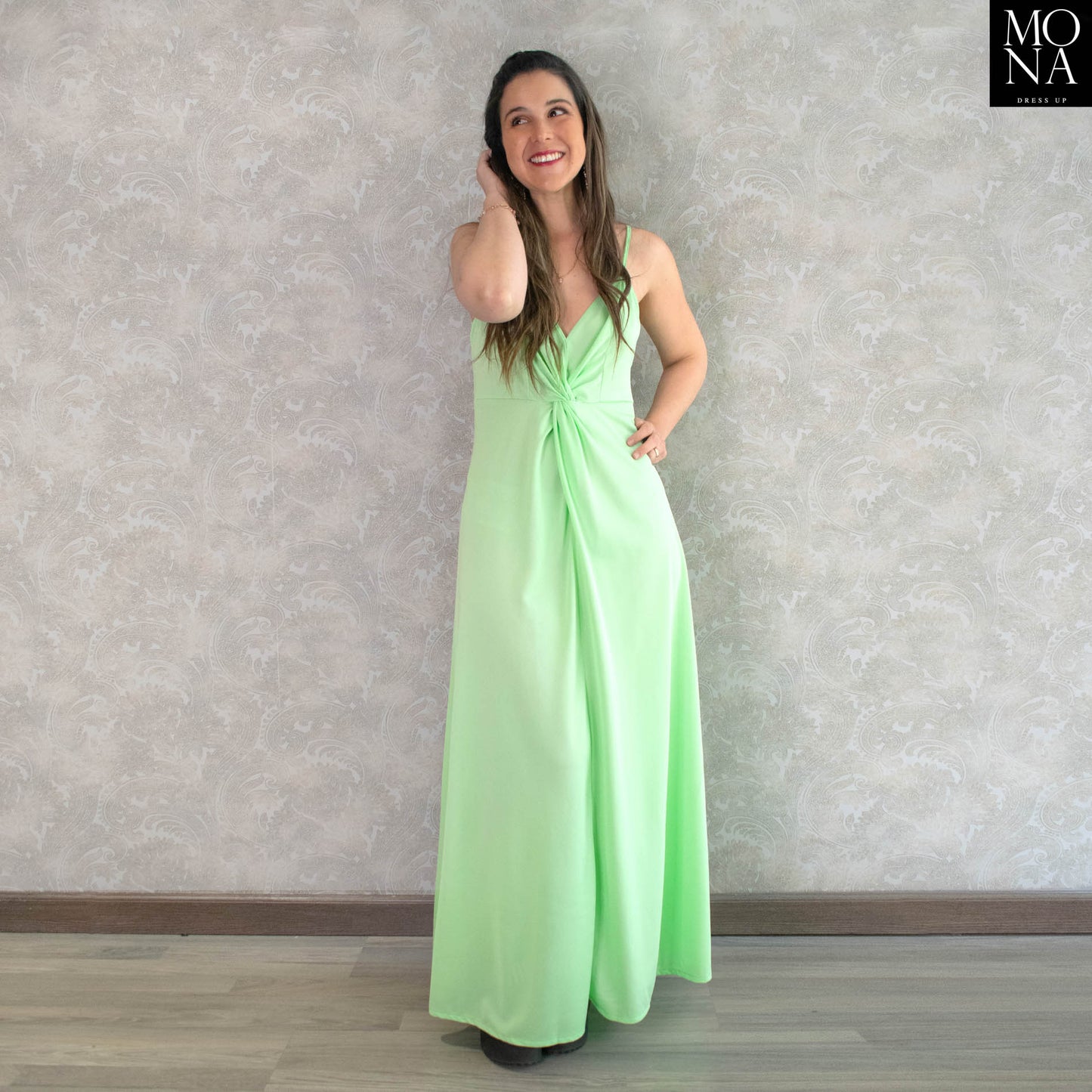 VESTIDO LARGO ALESSIA MENTA