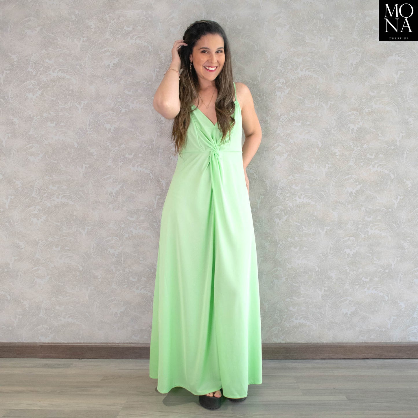 VESTIDO LARGO ALESSIA MENTA