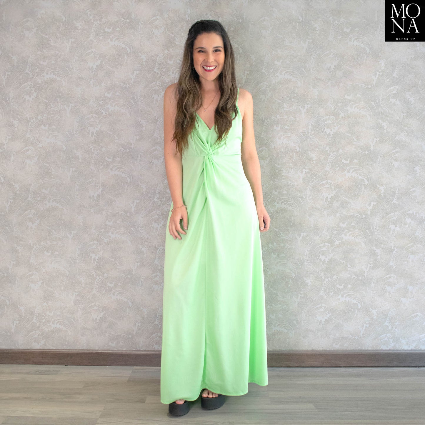 VESTIDO LARGO ALESSIA MENTA