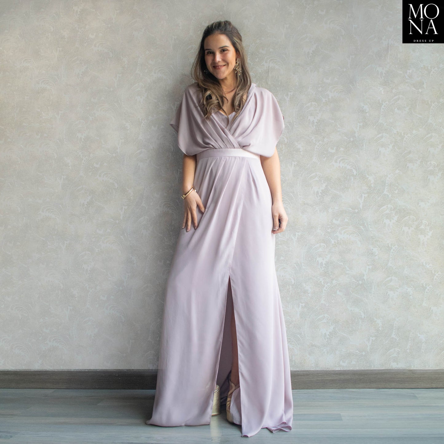VESTIDO LARGO SOL LILA
