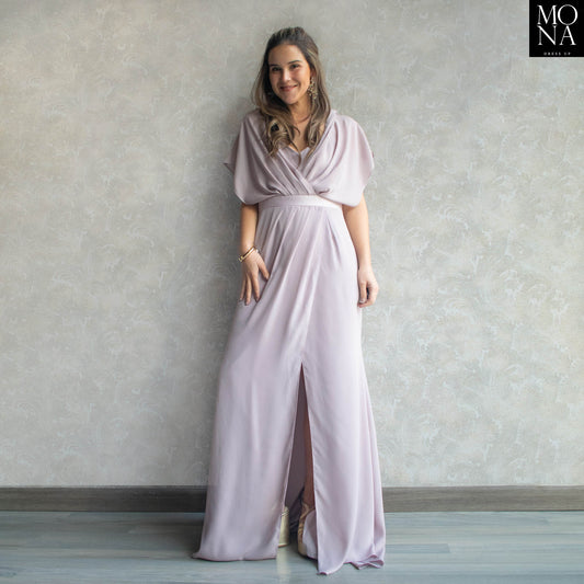 VESTIDO LARGO SOL LILA