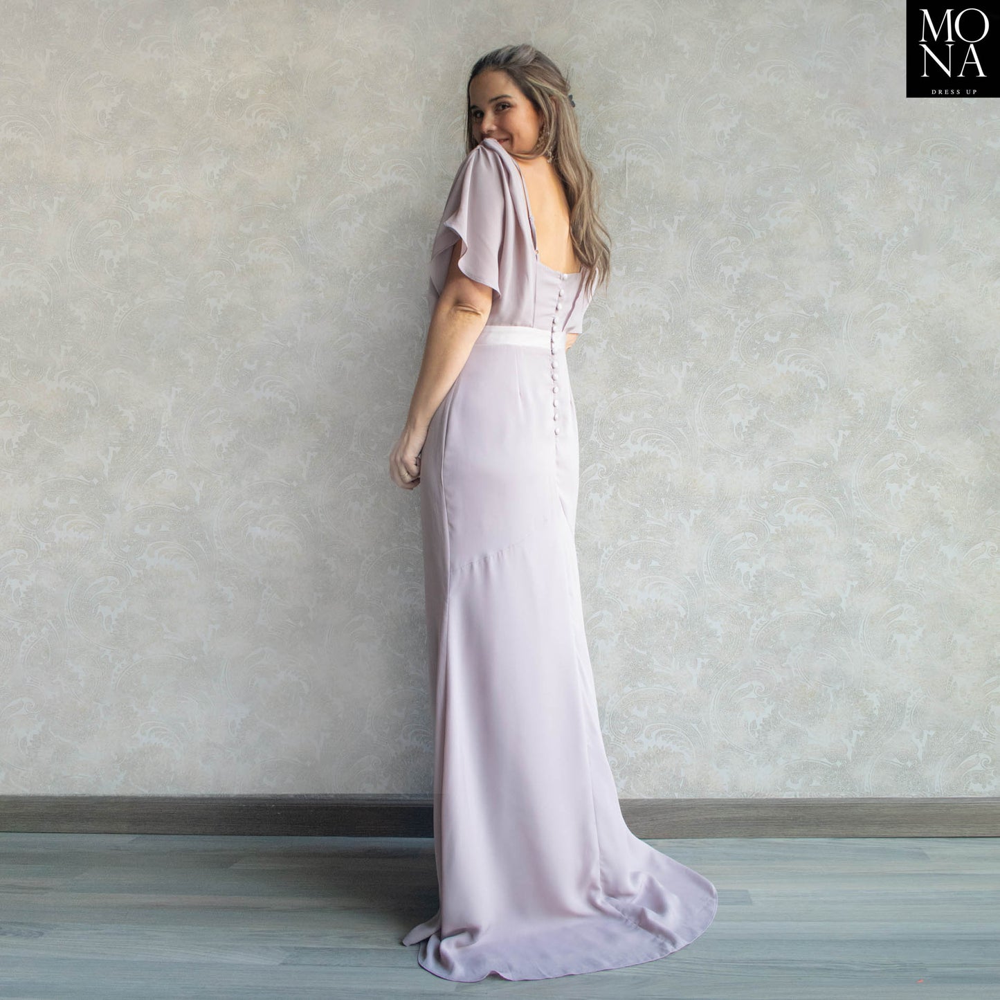 VESTIDO LARGO SOL LILA