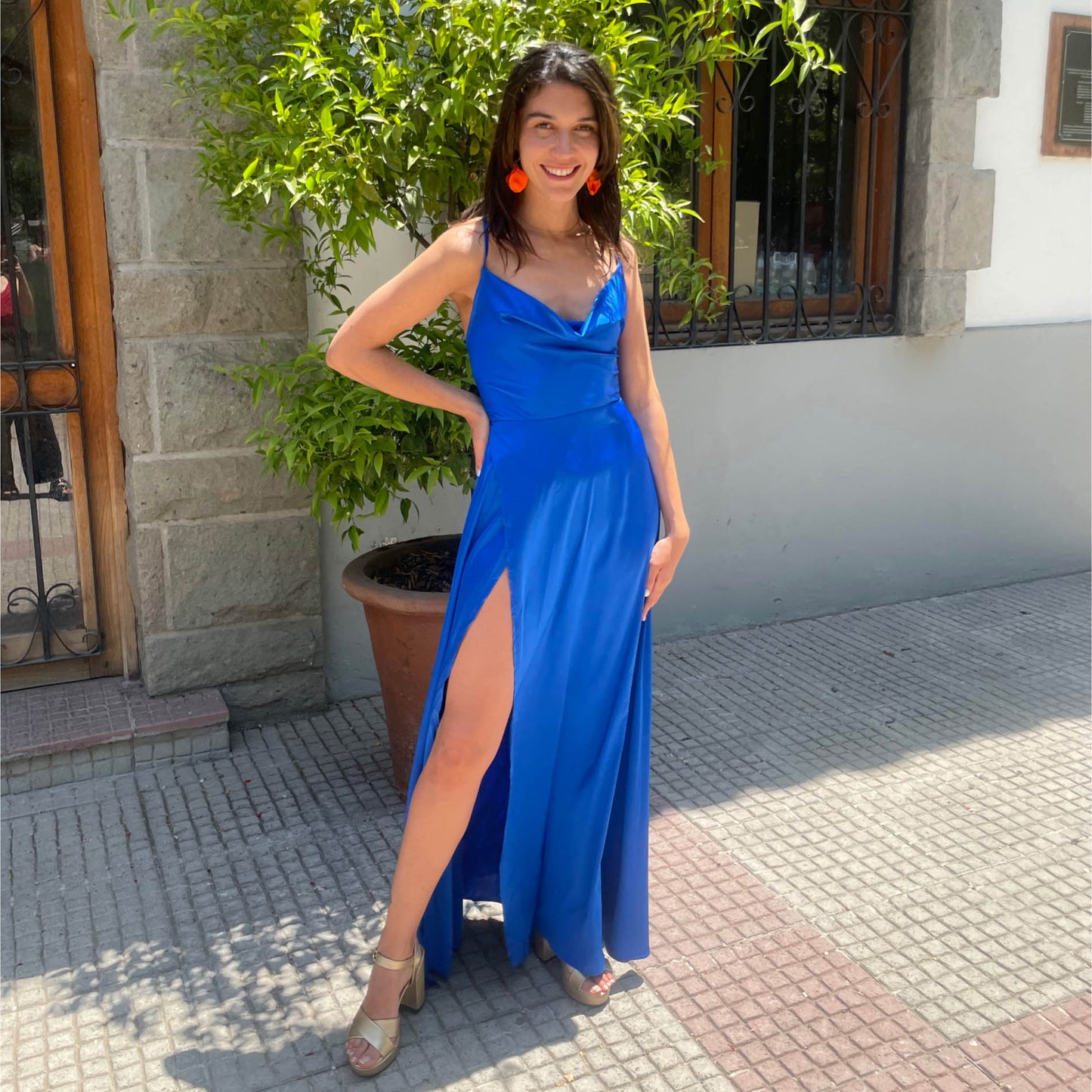 VESTIDO LARGO OCTAVIA AZUL