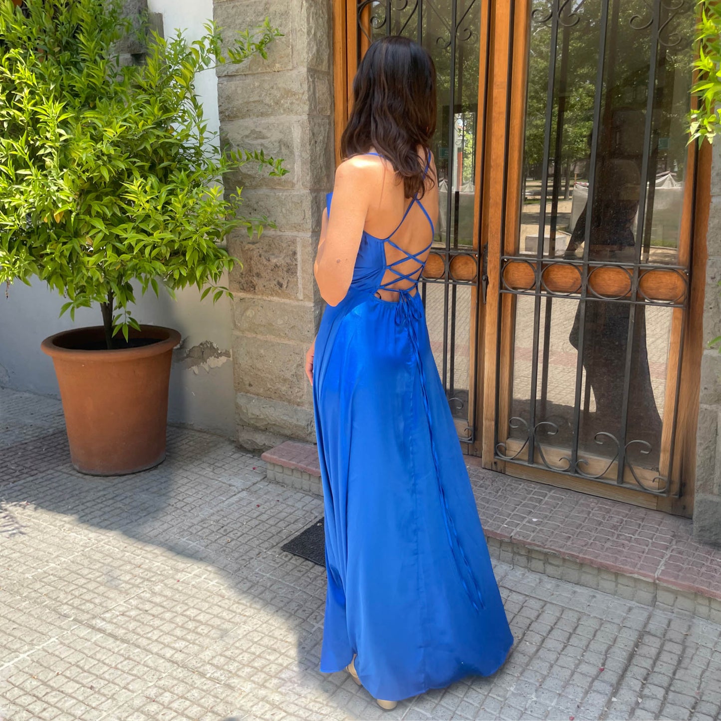 VESTIDO LARGO OCTAVIA AZUL