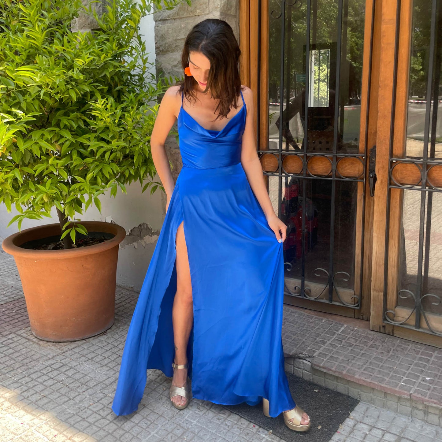 VESTIDO LARGO OCTAVIA AZUL