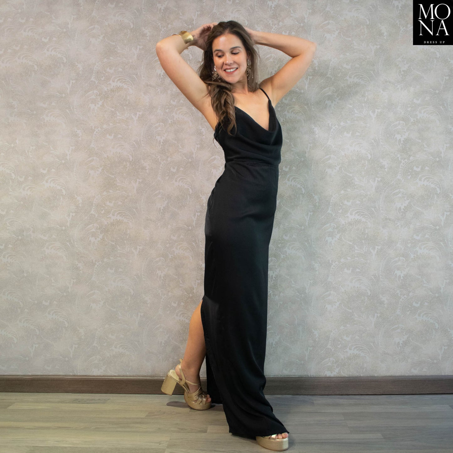 VESTIDO LARGO MARTA NEGRO