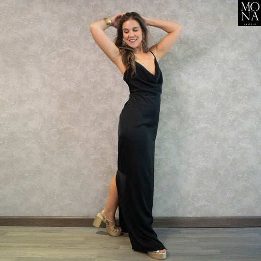 VESTIDO LARGO MARTA NEGRO