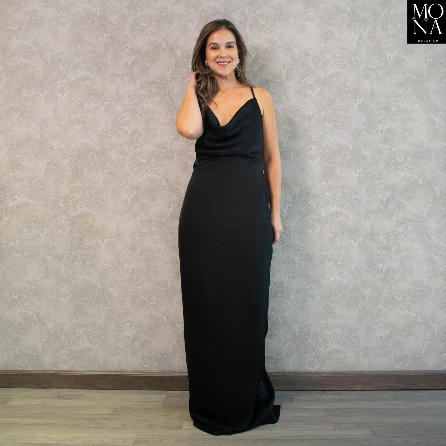 VESTIDO LARGO MARTA NEGRO