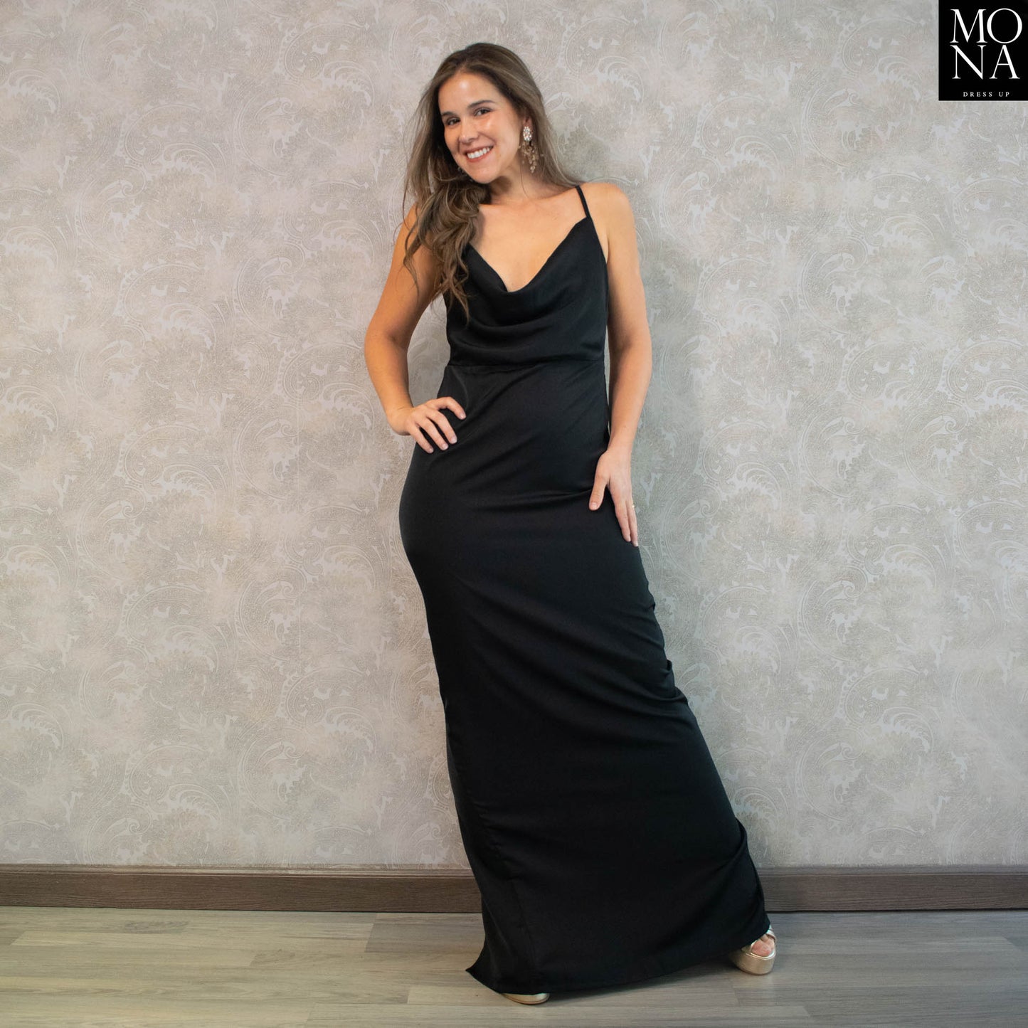 VESTIDO LARGO MARTA NEGRO