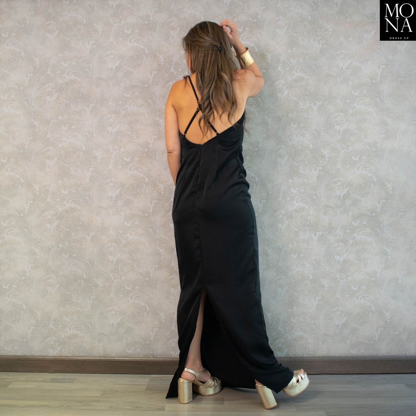 VESTIDO LARGO MARTA NEGRO