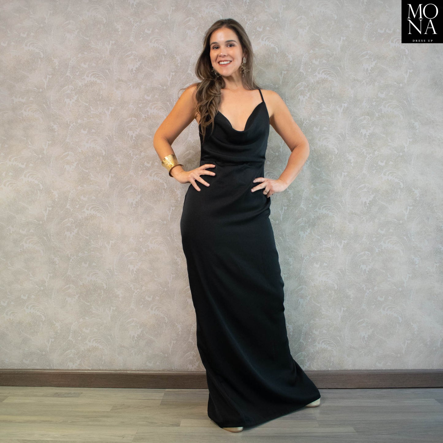 VESTIDO LARGO MARTA NEGRO
