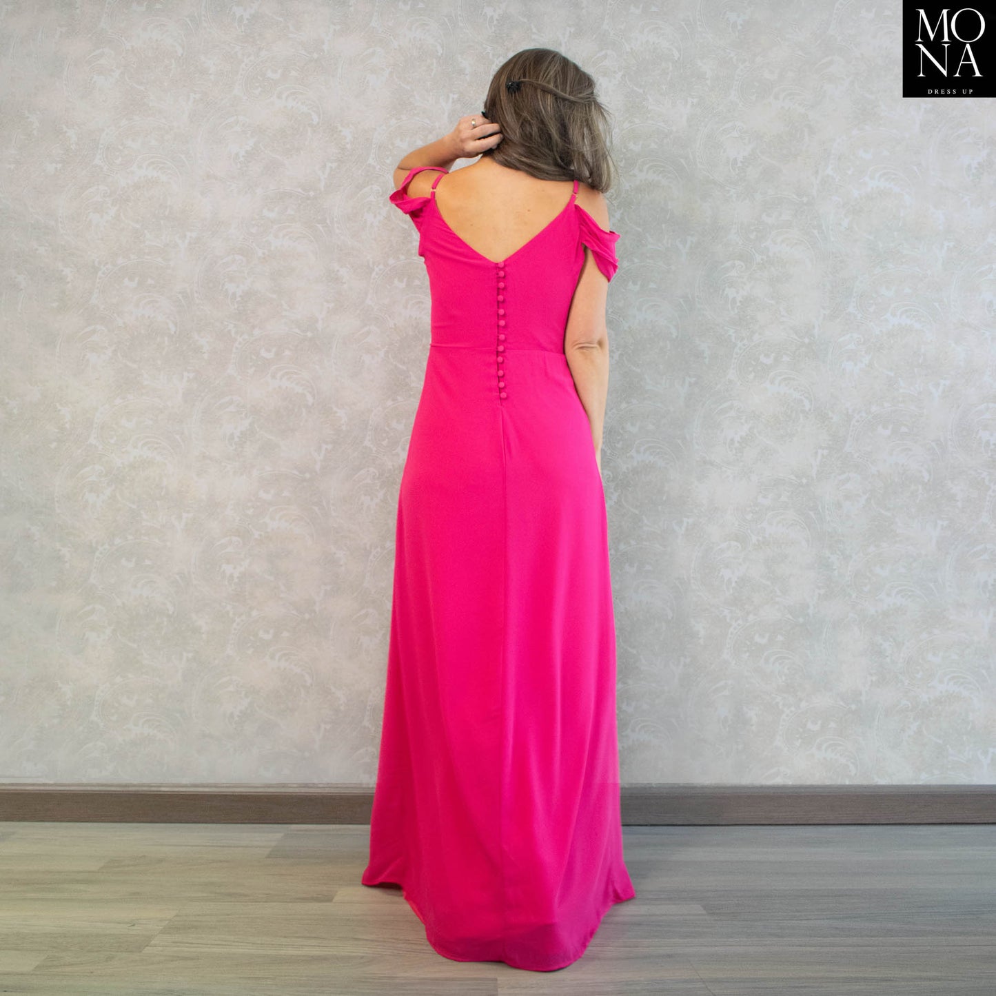 VESTIDO LARGO LILI FUCSIA