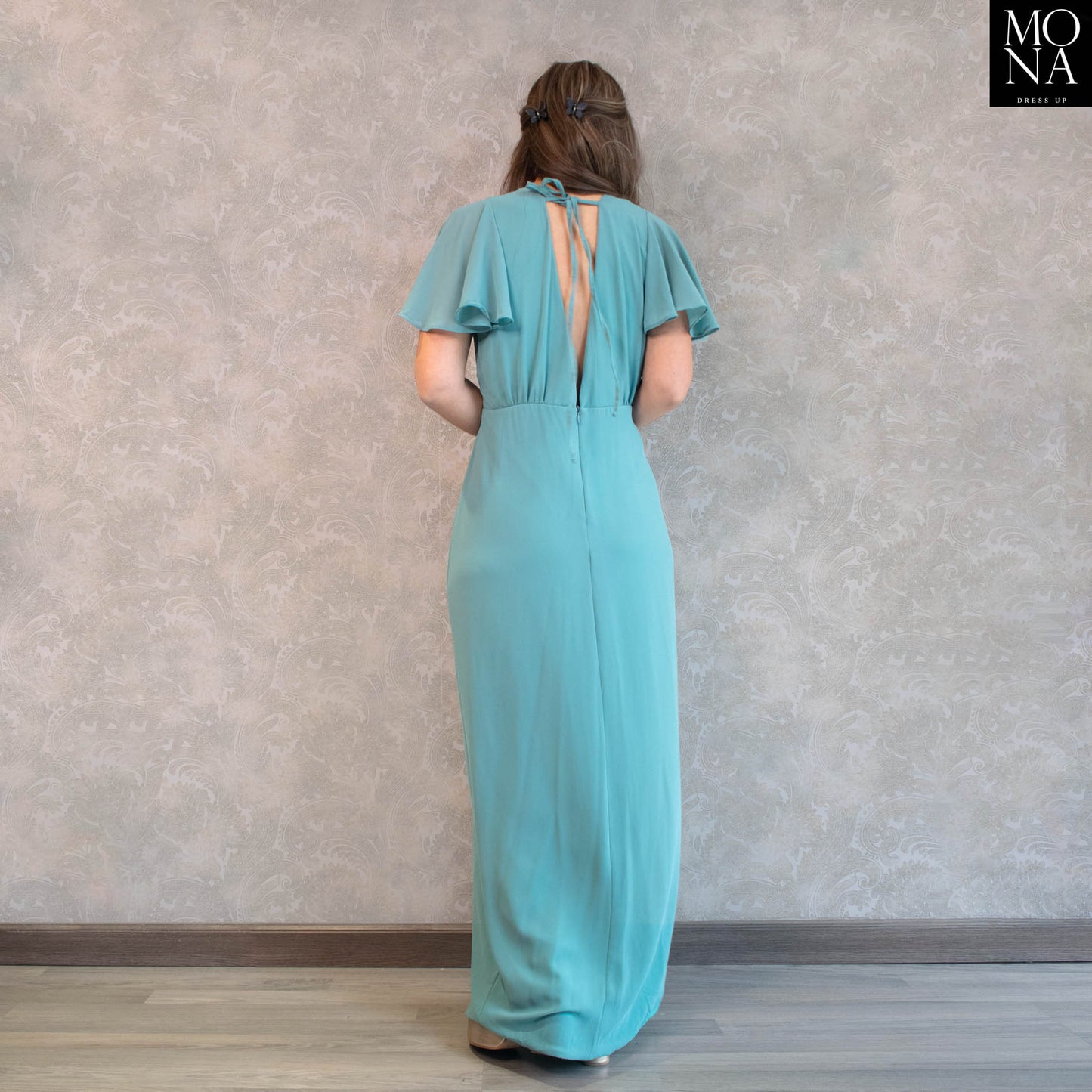 VESTIDO LARGO EVA CELESTE